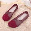 Women Mesh Breathable Shoes Ladies Embroidered One Foot Non-slip Soft Sole Comfortable Breathable Shoes Footwears