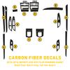 1Set Black Carbon Fiber Style Car Interior Decor Kits Trim Sticker For Infiniti G25 G37 2010-2016  Interior DIY Trim Decals