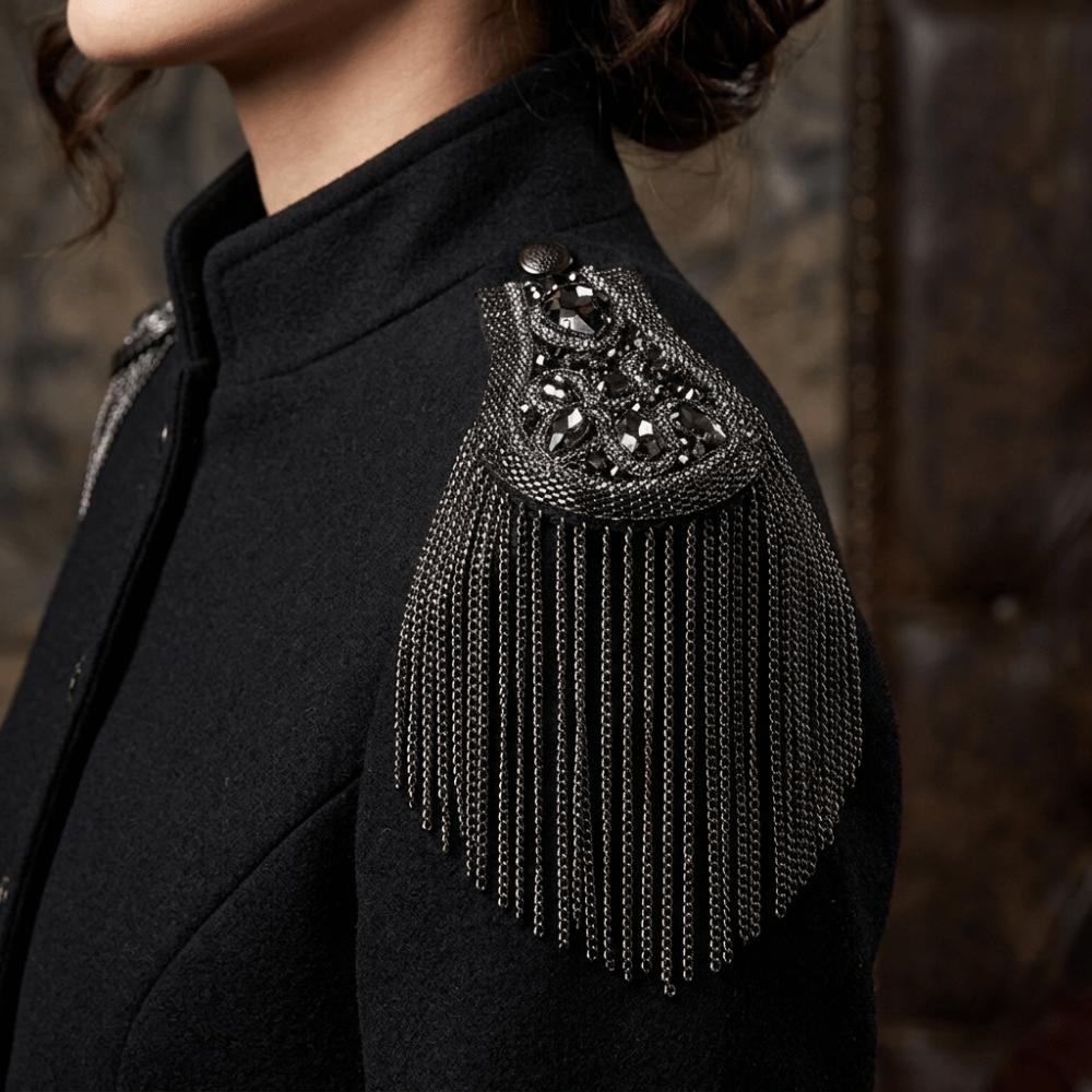 Rhinestone Tassel Epaulettes Decorative Shoulder Mark Classic Shoulder Board Ceremonial Parade