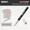 1 PC ENMY 80 Colors Direct Liquid Acrylic Markers Blendable Soft Tip Non-Transparent Art Markers School Supplies Stationery