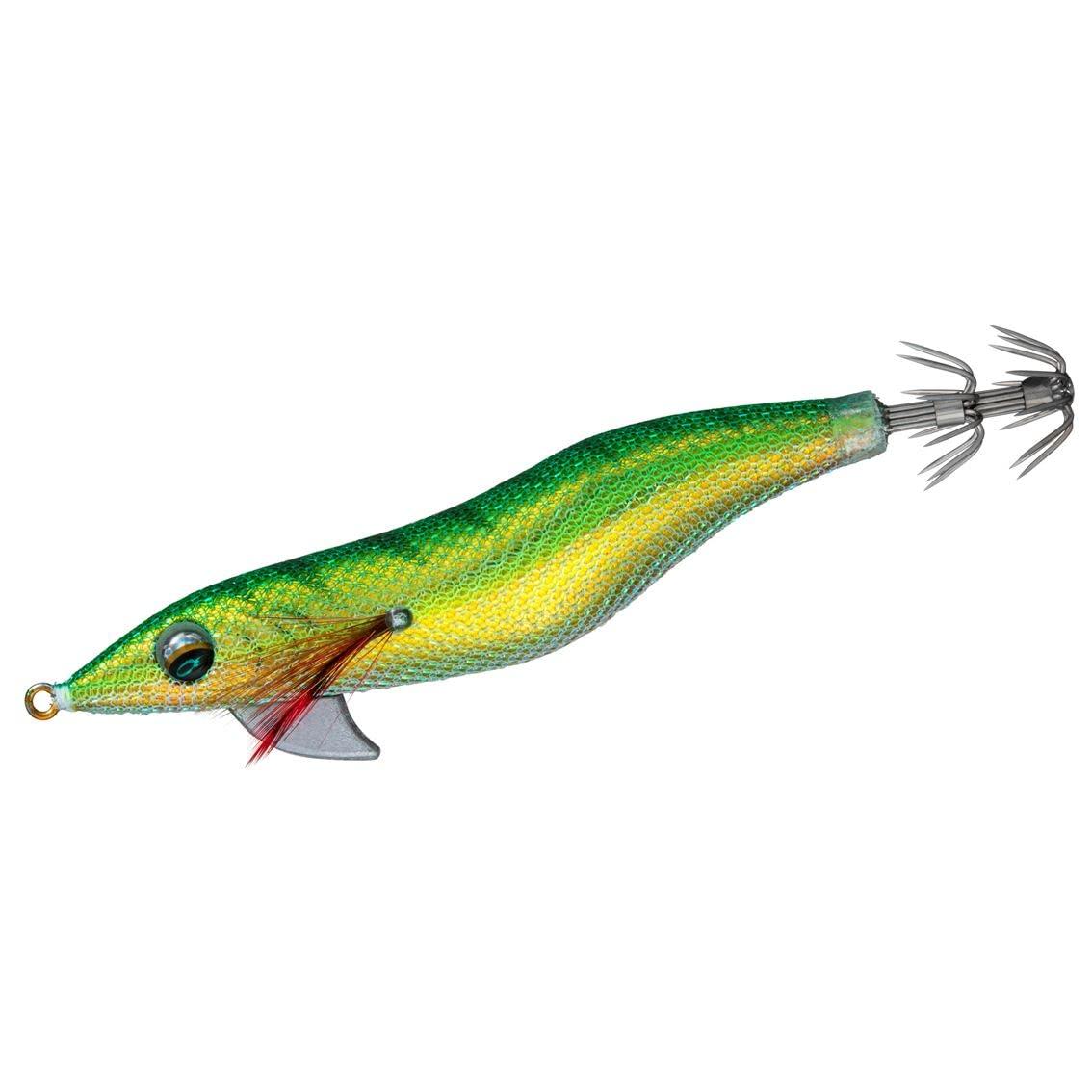 Daiwa Emeraldas Fall LC Rattle Squid Cedar 3.0 Lure, Gold-Lime