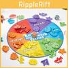 Magnetic Shape Color Matching Fishing Game For Kids Educational Wooden Toy