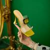Fashion Transparent One-word Slippers Women's Wear Thin Heels Square Head High Heels Summer 2025 New Versatile Cool Slippers