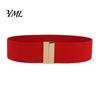 High Quality Elastic Belt Wide Waist Belt, Adjustable Stretchy with Metal for Women Square Buckle, Stylish Slimming Waistband Dresses And Jeans Casual