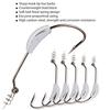 25pcs Fishing Hook Fishing Crank Barbed Lead Offset Lure Hooks Soft Bait Pin Tackle Accessories Set