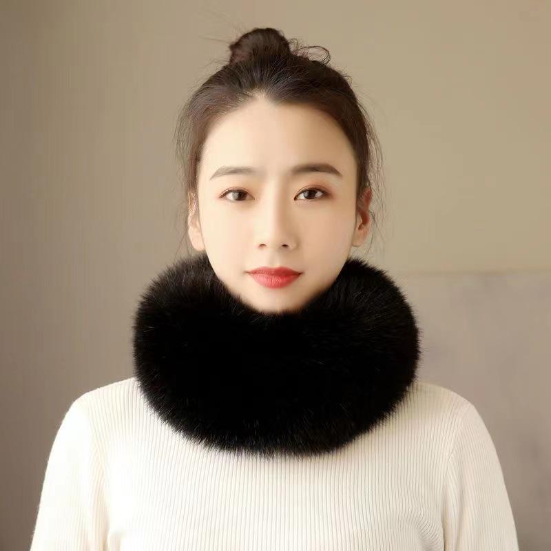 Celebrity Winter Fur Collar Scarf: Versatile Neck Warmer for Men & Women
