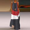 New Ladies Vintage Printed Dress V-Neck, Pocket Summer Dress