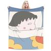 Anime Chibi Maruko Chan Blankets Fleece All Season  Multi-function Ultra-Soft Throw Blankets for Sofa Travel Plush Thin Quilt