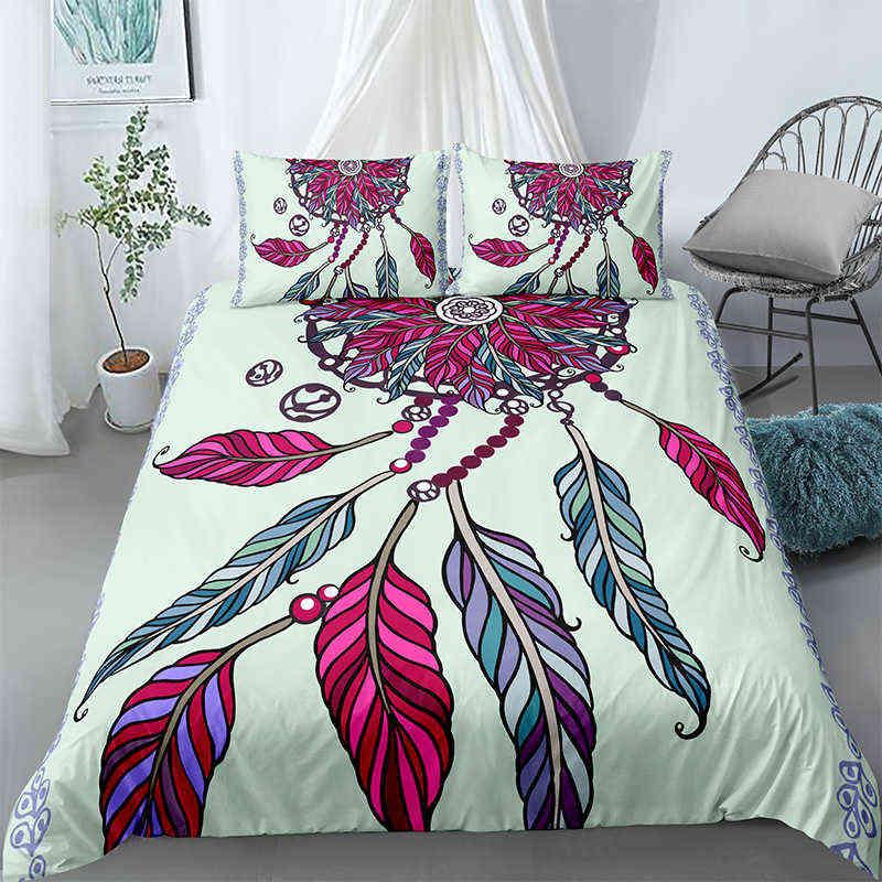 Dreamcatcher Duvet Cover Set King Size Boho Dream Catcher Bedding Set Microfiber Bohemian Style Comforter Cover For Girls Women