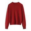 Lekasha Women's 100% Cashmere Puff Sleeve Round Neck Knit Base Layer