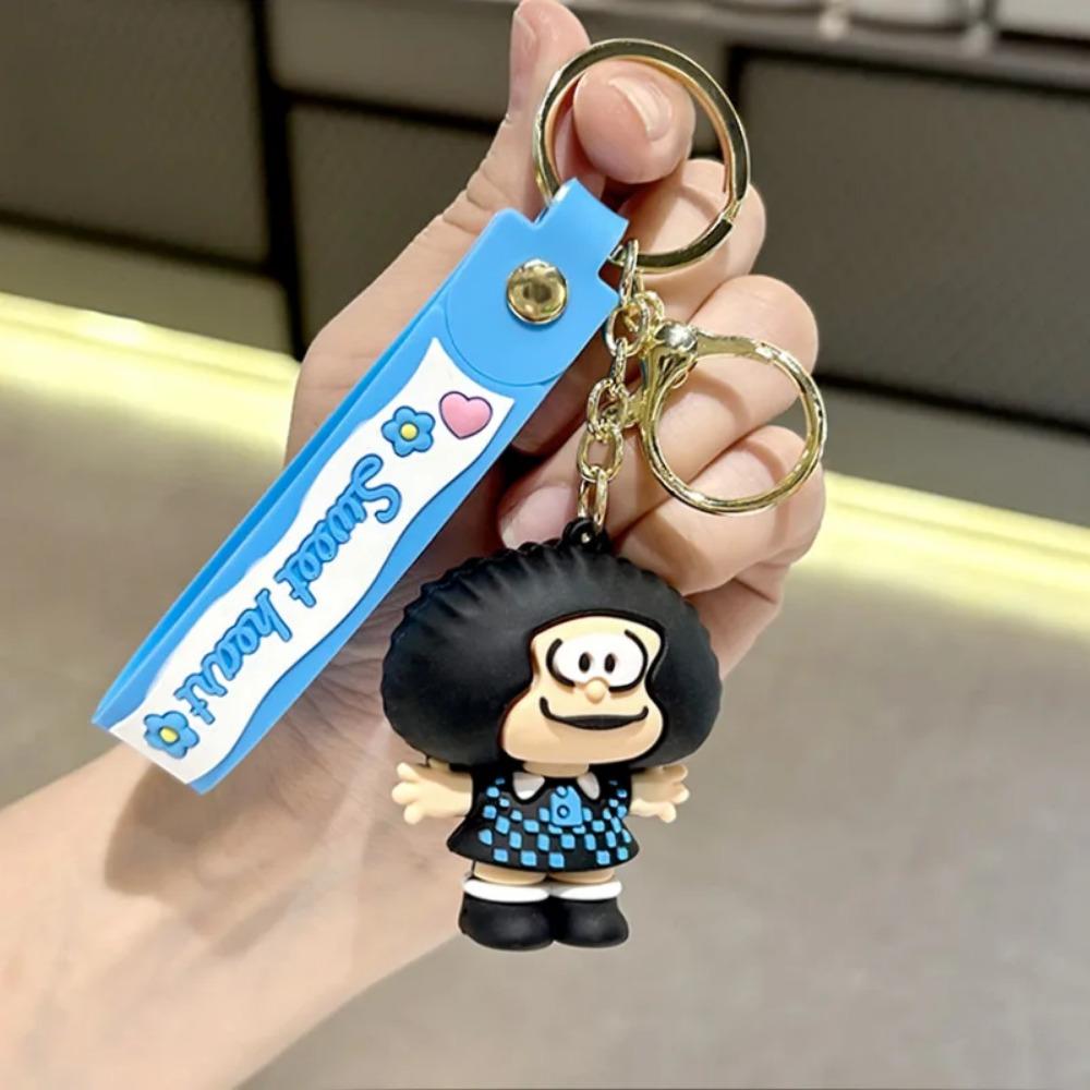 Cartoon Cute Fashion Creative Trend Silicone Doll Keychain Trend Personality Kawaii Characters Soft Rubber Keychain Gift Pendant