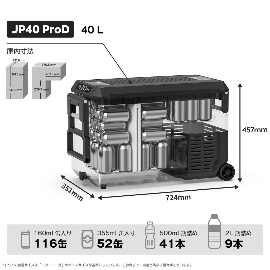 ICECO JP40ProD Car Refrigerator 40L To Quick Freezing 2 Independent Temperature Control In Two Rooms Portable Refrigerator 5 Year Quality Guarantee