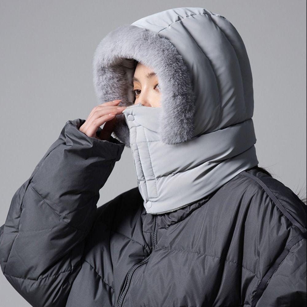 Windproof 3-in-1 Winter Cycling Hat Keep Warm Lei Feng Hat Warm Scarf Face Mask  Skiing
