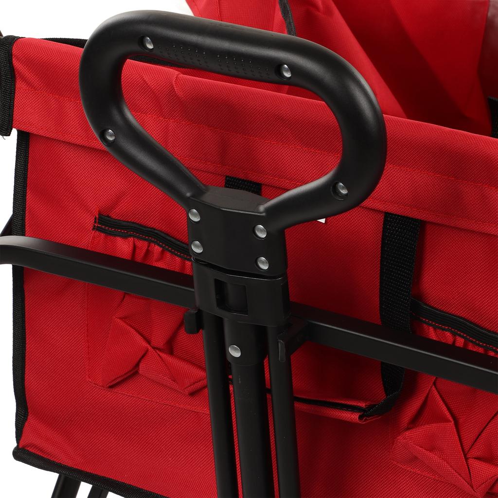 Foldable Camping Trolley Height Adjustable Large Capacity Heavy Duty Portable Collapsible Camping Wagon Cart for Outdoor