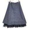 FOXEY NEW YORK 43289 23 Indigo Tulle Layered Denim Flare Skirt skirt 40 IndigoUsed