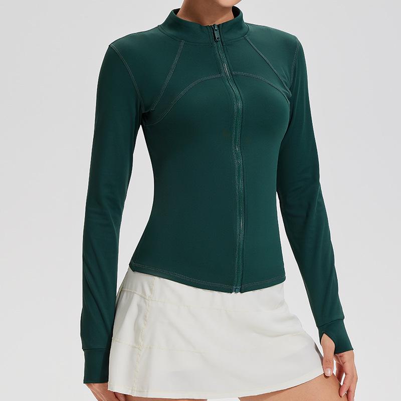 Lulu Women's Quick-Dry Yoga Jacket: Long Sleeve Cardigan for Running, Cycling, and Fitness - Perfect for Autumn and Winter