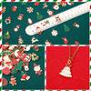 10/30/60 PCS Christmas Charms for Jewelry Making  Assorted Gold Enamel Xmas Charm Pendants DIY