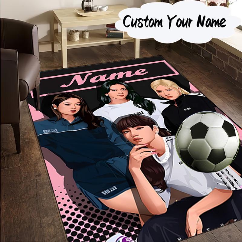 Custom Name Kpop Group Fashion Carpet, Chair Rug,Area Rug for Office Bedroom living rooms bedroom, Doormat decor Christmas fan gifts