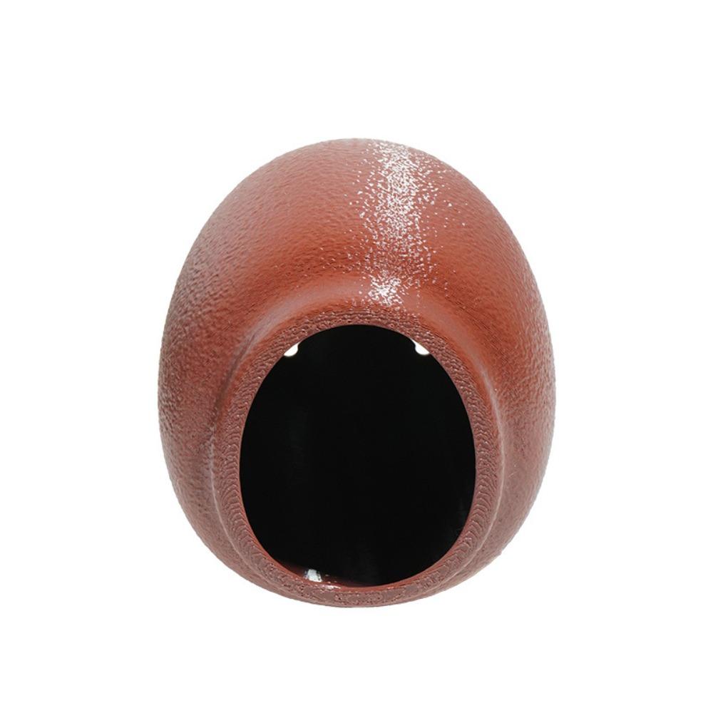 Wall Mounted Reptile Hiding Cave Egg Shaped Terrarium Decoration Aquarium Accessories 6.5x5.8x7cm коричневый