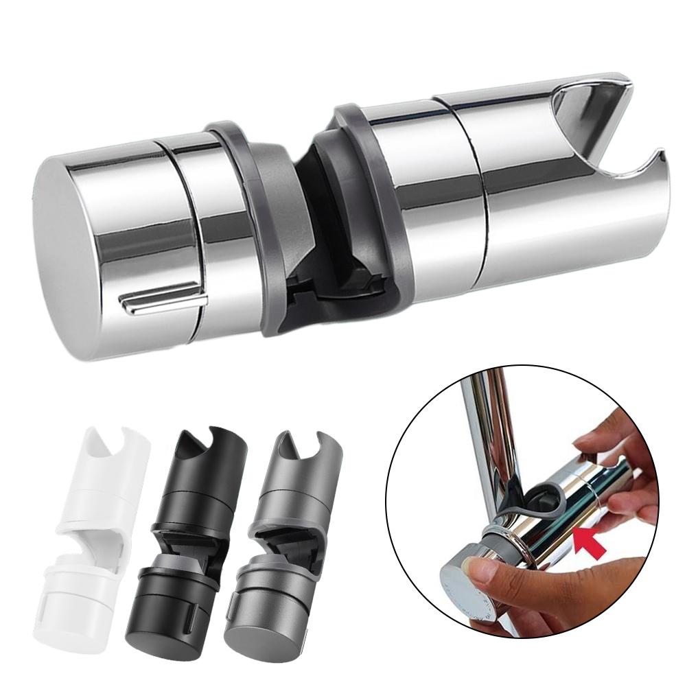Chrome ABS Shower Rail Slider Holder Adjustable Bracket for 18mm and 25mm Rods