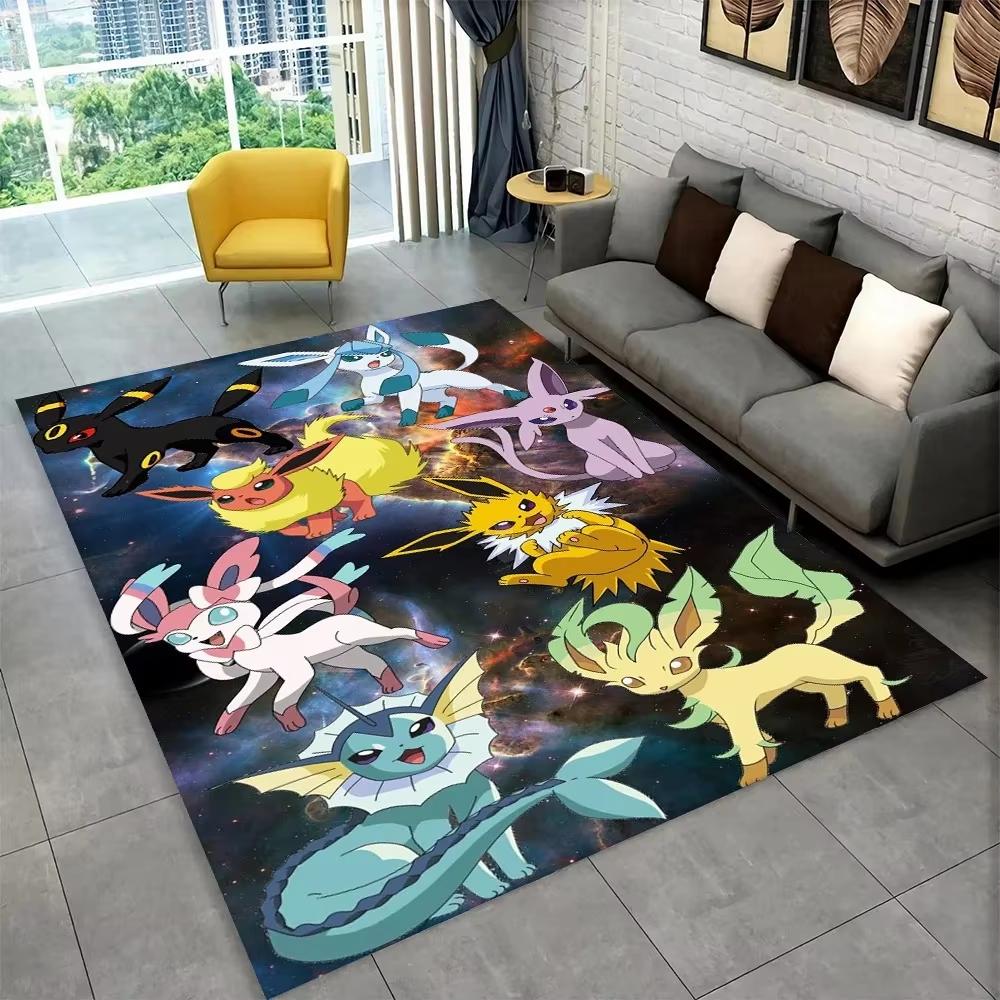 Pokemon Eevee Carpet for Living Room Decor Sofa Mat Man's Cave Bedroom Bedside Rug Coffee Table Mat Lounge Floor Mat