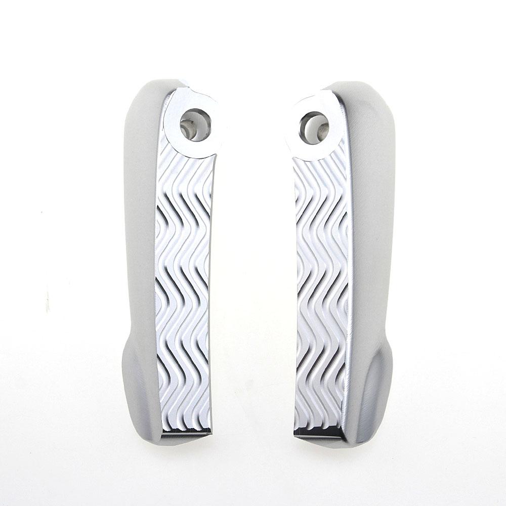 New Passenger Foot Peg Extensions Extended Footpegs for Vespa GT GTS GTV 60 125 200 250 300 300ie серебряный