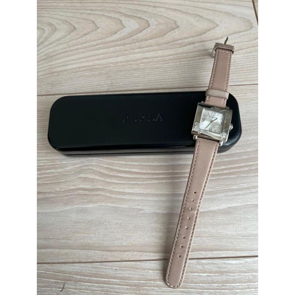 Used FURLA Crystal Watch Quartz Fudo