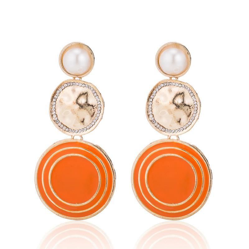 

2021 Chic Fall Pearl Earrings For Women Simple And Stylish Alloy Geometric Design