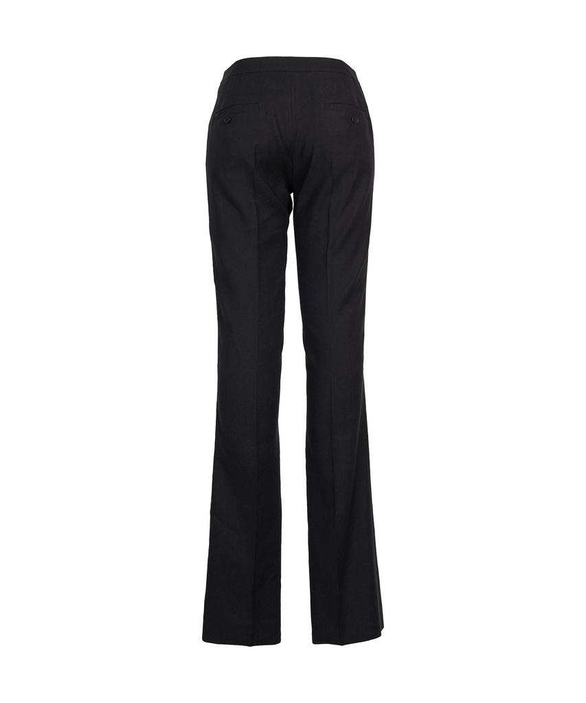 DRAE Linen-Blend Skinny Leg Pants_Black
