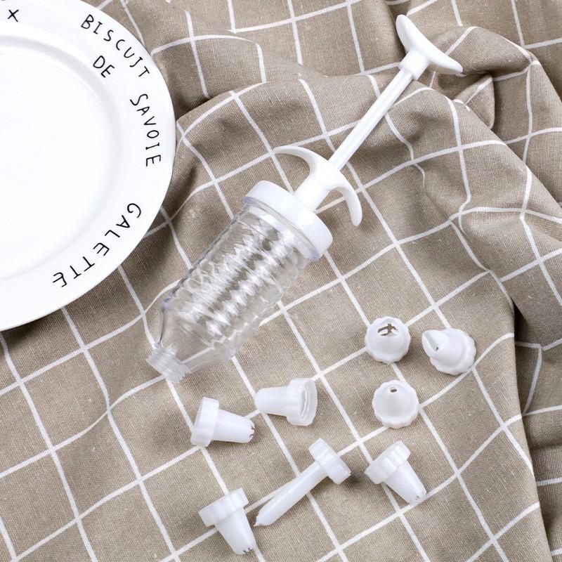 8 Nozzles Cake Decorating Gun Multi-Purpose Icing Sugar Frosting Tool with Tips Buttercream Cookie Cupcake Pastry
