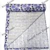 Aizza Trends Handmade Pure Cotton Printed Kantha Quilt  - Traditional Look Bed Spread Kantha Gudri - Vintage Hand Stitch Gudri