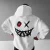 2026 Spring Men's Casual Hooded Sweatshirt with Loose Print Long Sleeve Men's Pullover Sport Shirt Extra Large Men's Shirt