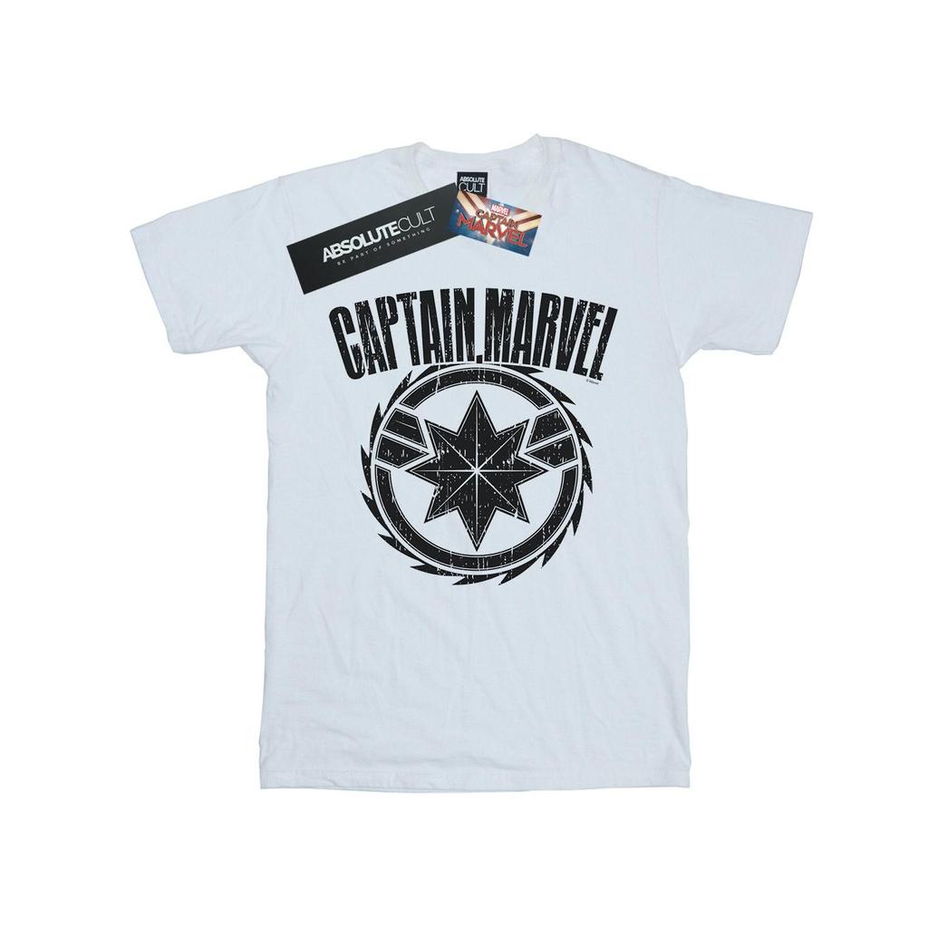 Marvel Mens Captain Marvel Blade Emblem T-Shirt