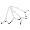 Elastic Crisscross Bed Mattress Sheet Straps Clips Triangle Grippers Holder Fasteners White