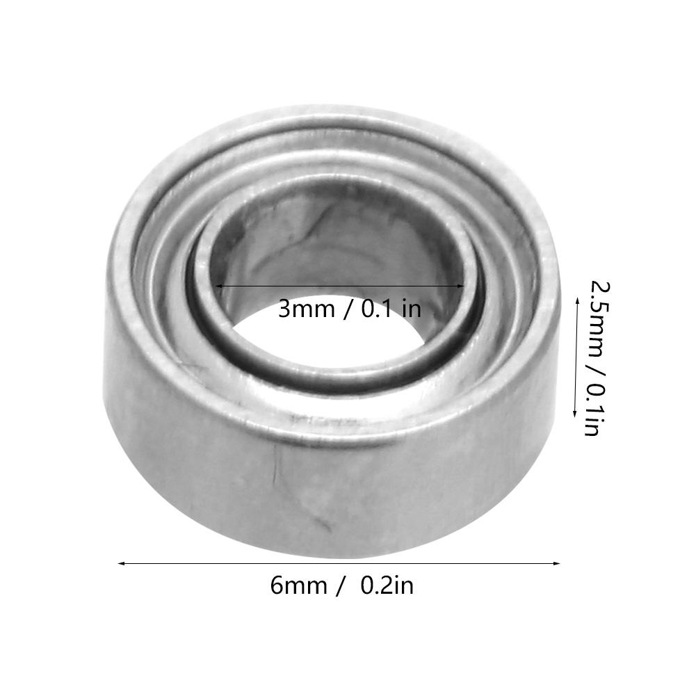 10 Stück MR Typ Doppelseitig Dichtende Kugellager Rillenkugellager aus Stahl (MR63ZZ 3*6*2.5mm)