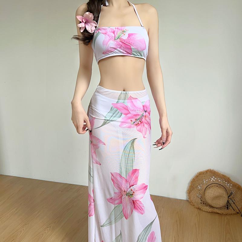 

Вдохновленный блогером островной пляжный отпуск купальник бикини без бретелей с заниженной талией XL