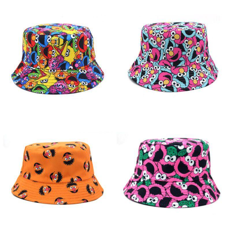 Hip Hop Style Sesame Street Fisherman Hat For Sun Protection