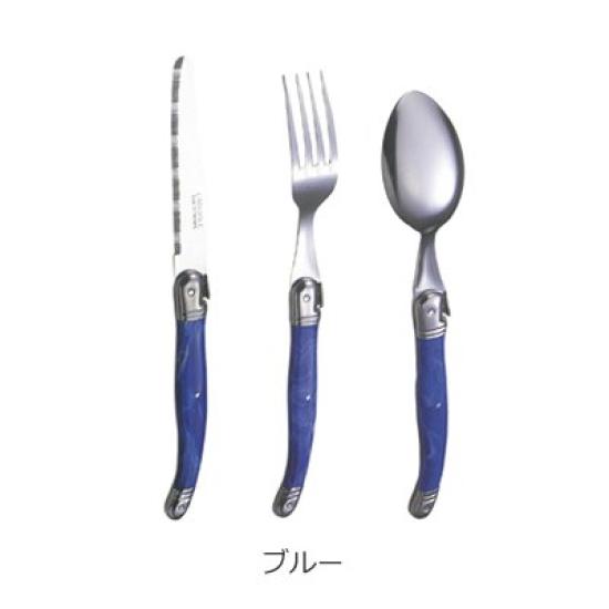 

Набор столовых приборов Лайоль 3 предмета (нож, вилка, ложка) (синий)