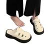Two new sandals for women's 2025 new hole-hole Mori Roman shoes, lazy half slippers, women's height increase