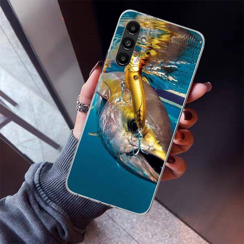 Carp Fish Fishing Rod Hook Phone Case For Samsung Galaxy A17 A57 A37 A16 A26 A36 A56 A15 A25 A35 A55 A14 A13 A54 A53 A34 A24 A33