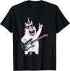 Funny Unicorn Rock Music Guitar Player Graphic Playful Sharp T-Shirt