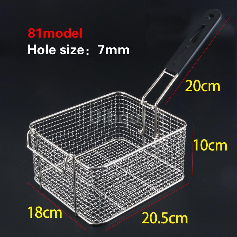French fries frying basket net  food basket Stainless steel fry frame square oil filter frying basket frying screen strainer