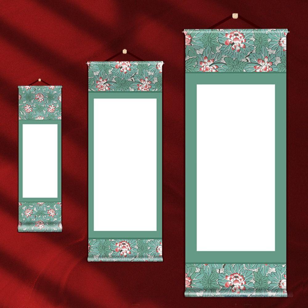 Китайский стиль Винтаж рисовая бумага свиток каллиграфия картины монтаж свиток буддисты S-4