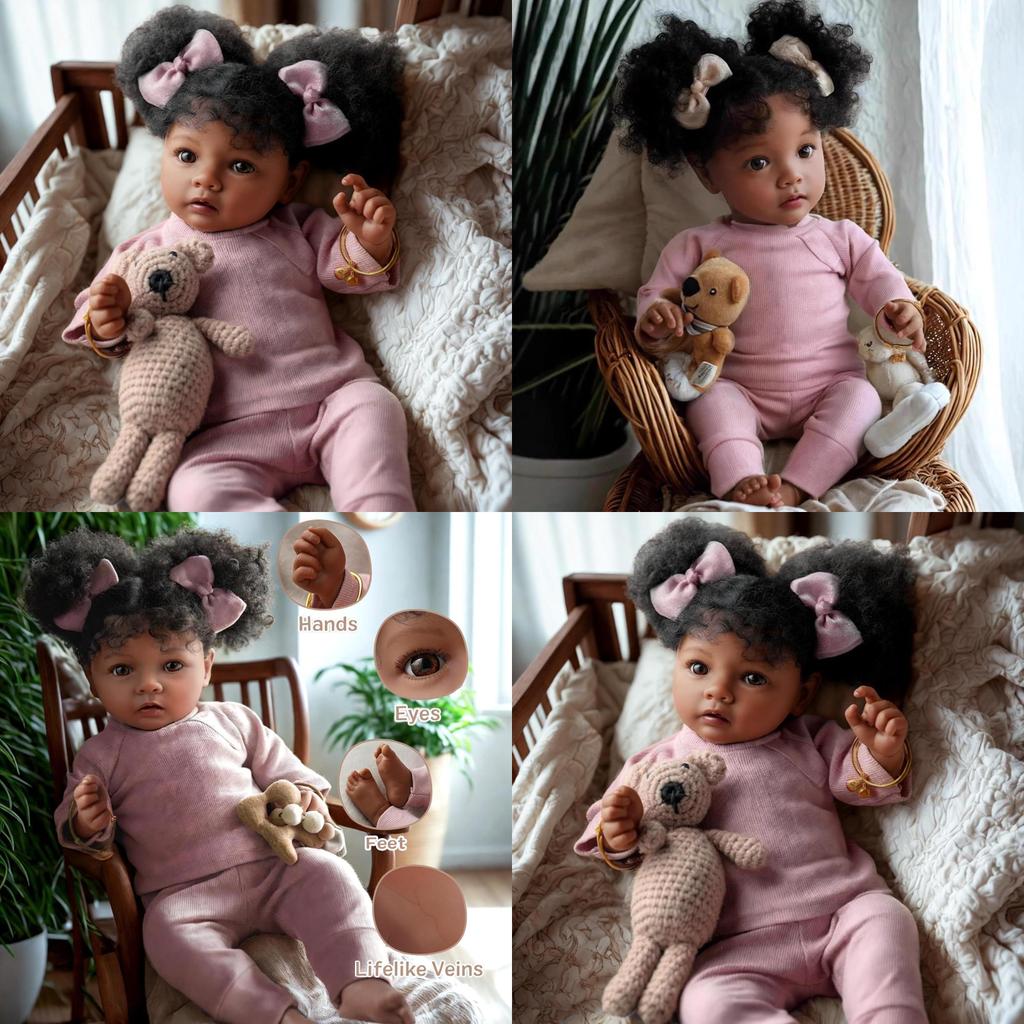 Silicone Doll With Fabric Body For Collectors And Reborn Enthusiasts