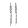 High Quality Light Luxury Full Diamond Exaggerated Chain Fringed Earrings Femininity Love Rhinestone Earrings Internet Celebrity Earrings Wholesale