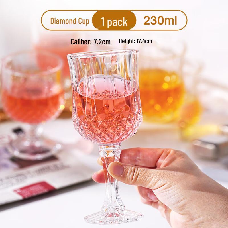 Glass Wine Goblet Set