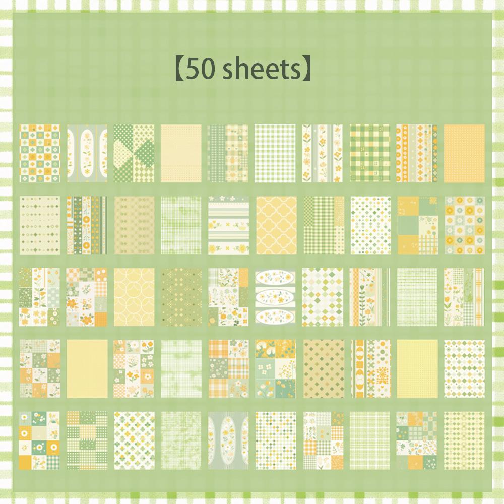 50 sheets of emotion writing decoration base, handmade notebook, retro note paper, non stick material paper