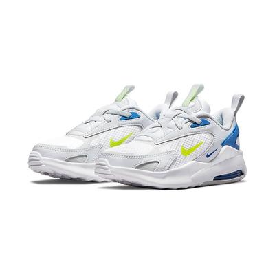 Air Max Bolt Low Top Running Shoes White Gray Blue Children Aged 3 7 Years Old CW1627-004