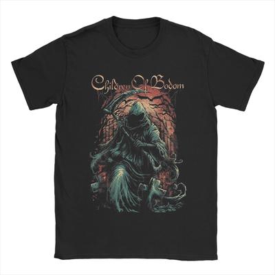 Magliette Uomo Children Of Bodom Top in Poliestere Estate Streetwear Maglietta a Maniche Corte Girocollo Maglietta Originale Nuovi Arrivi