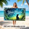 Fantasy Magic Theme Soft Beach Towel Personalized Custom Name Text Towel Portable for Beach Pool Travel